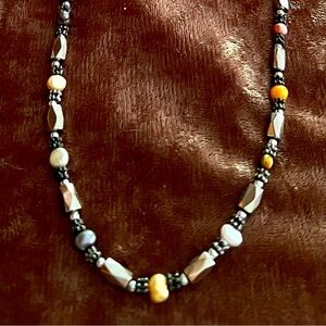 Magnetized beaded necklace (can also work as a bracelet).